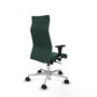 Piqueras Y Crespo Sillón Albacete Vert Bouteille avec Mécanisme Synchrone et Base Aluminium