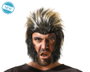 Perruque de loup-garou pour homme noire avec reflets blonds et pattes latérales