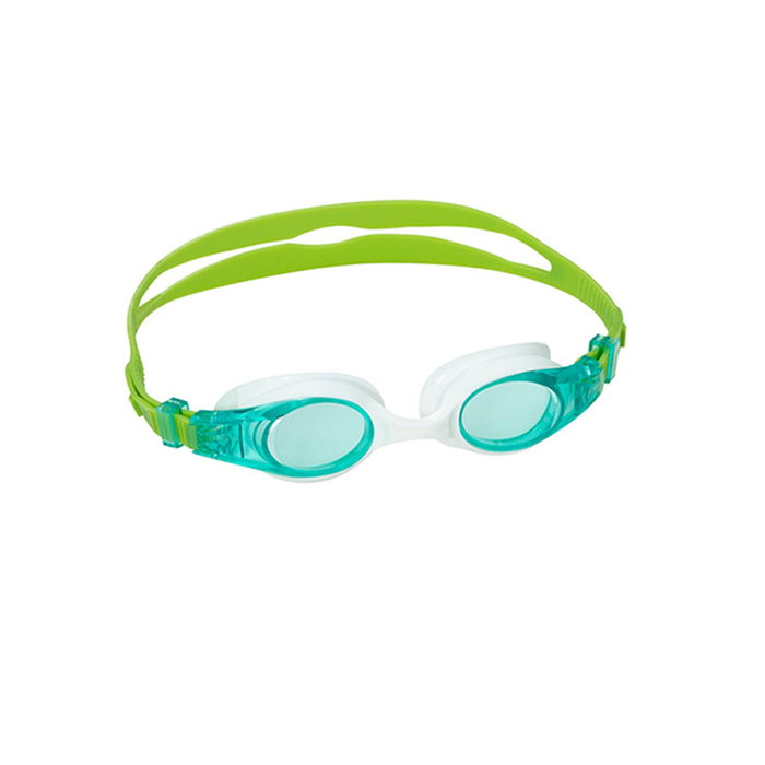 Bestway Lunettes de natation junior avec courroie en silicone, couleurs assorties, anti-buée, +7 ans, plage et piscine 21049