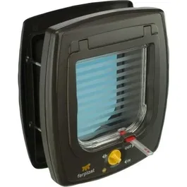 Ferplast Chatière Swing 5 pour chat et petit chien - Porte avec système Wind Stopper et 4 positions de verrouillage (indicateur de passage)