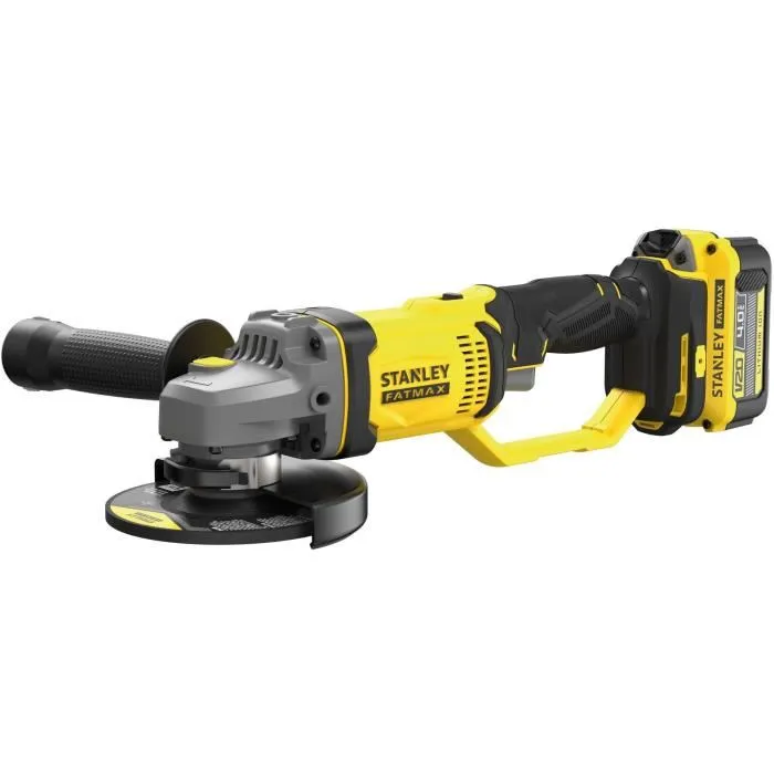 Stanley Fatmax V20 Meuleuse d'angle sans fil 125 mm 18V avec batterie 4 Ah et chargeur SFMCG400M1K-QW