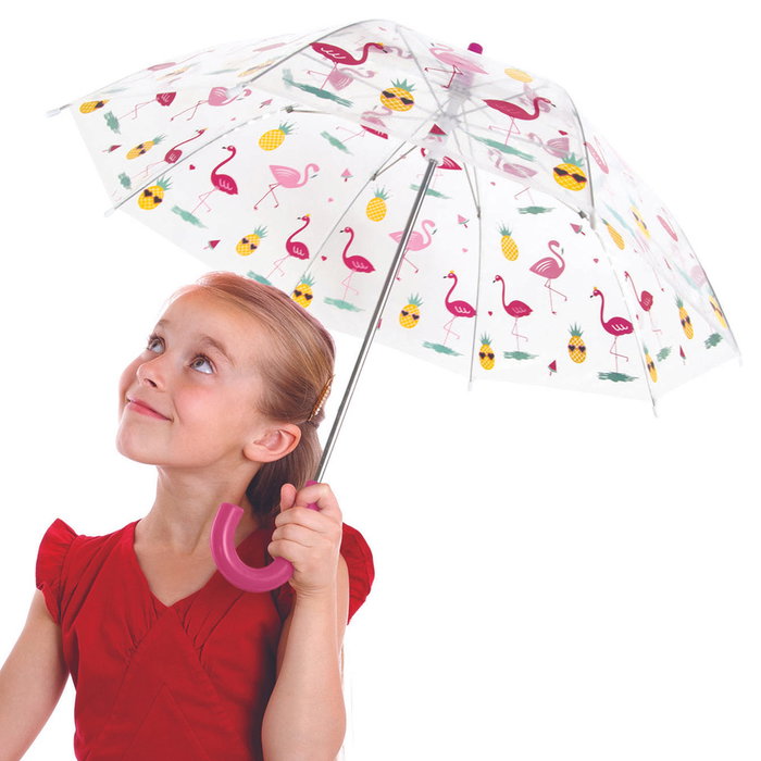 Entre Temps Parasol Enfant Transparent avec Motifs Assortis
