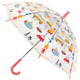 Entre Temps Parasol Enfant Transparent avec Motifs Assortis