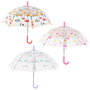 Entre Temps Parasol Enfant Transparent avec Motifs Assortis