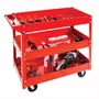 Domac Servante d'atelier mobile 3 plateaux en acier sur roues - Capacité 60 kg - 73x35.5x78 cm