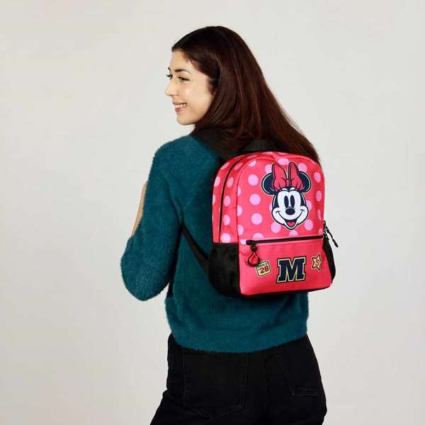 Karactermania Mochila Sweet Minnie Mouse Class - Sac à dos enfant 26x12x33 cm en ripstop avec bretelles ajustables et compartiments - Rose Karactermania Mochila Sweet Minnie Mouse Class - Sac à dos enfant 26x12x33 cm en ripstop avec bretelles ajustables et compartiments - Rose