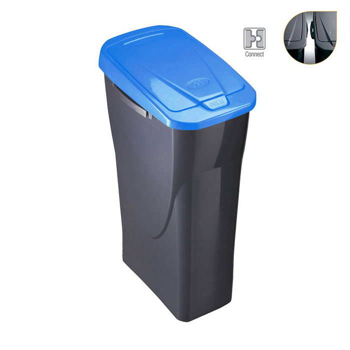 Mondex Ecobin seau à déchets avec couvercle bleu 24,5 x 36,5 x 51 cm 25 L Mondex Ecobin seau à déchets avec couvercle bleu 24,5 x 36,5 x 51 cm 25 L