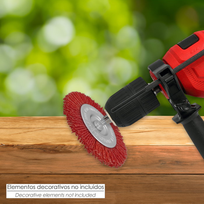 WOLFPACK LINEA PROFESIONAL Disque brosse en nylon Ø100 mm 1/4 pouces