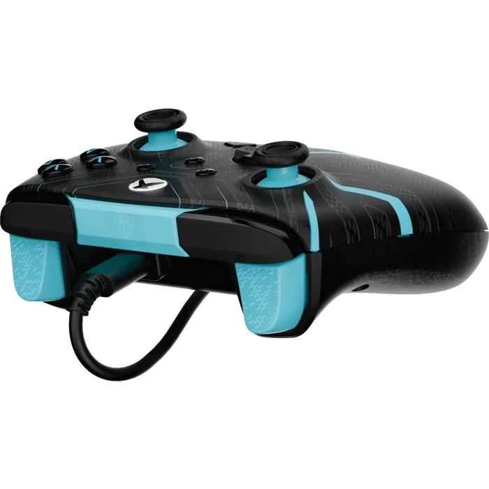 Turtle Beach Rematch Advanced - Manette de jeu officielle Xbox & PC filaire - Conception phosphorescente, gâchettes et boutons arrière assignables, vibration, contrôle audio