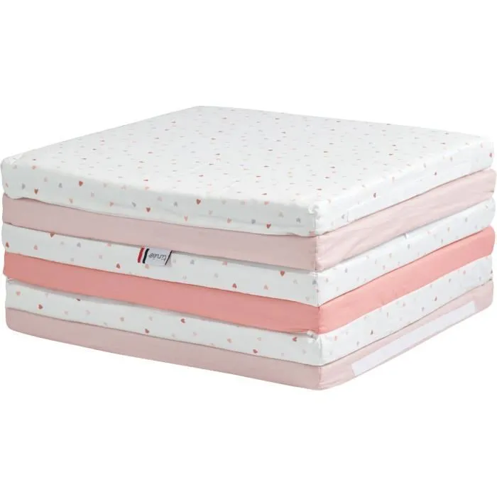 Tineo Mon Cœur - Maxi tapis d'éveil évolutif 5 en 1, transformable en matelas, pouf, tunnel ou cabane, dimensions 120 x 180 x 5 cm, déhoussable, fabriqué en France Tineo Mon Cœur - Maxi tapis d'éveil évolutif 5 en 1, transformable en matelas, pouf, tunnel ou cabane, dimensions 120 x 180 x 5 cm, déhoussable, fabriqué en France