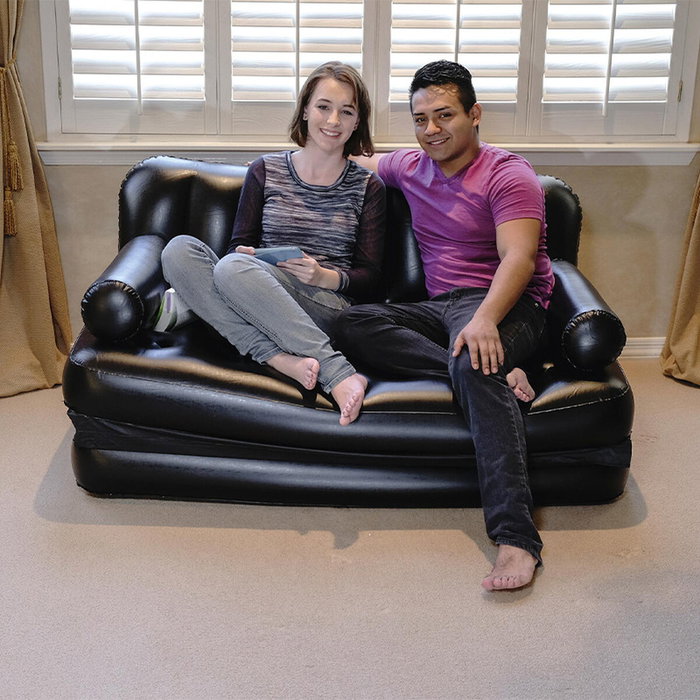 Bestway Fauteuil Gonflable 5 Positions Noir 188x152x64 cm Intérieur 75054