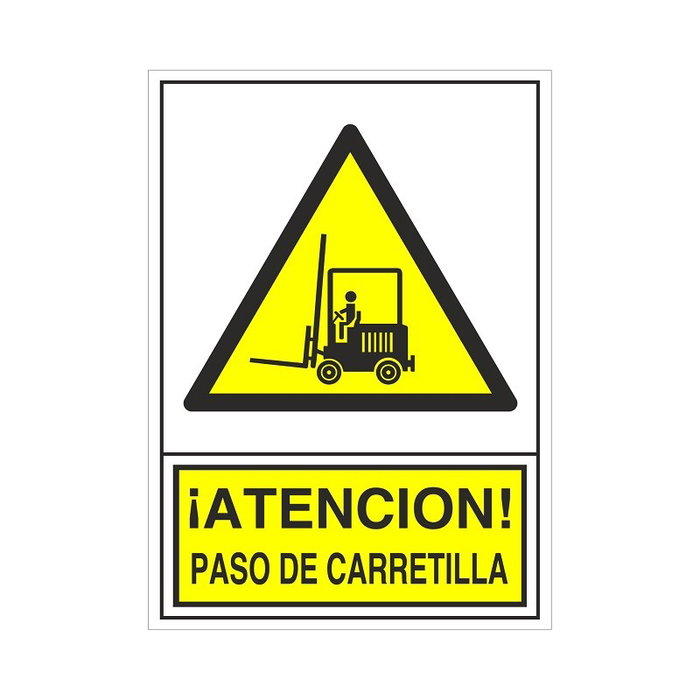 DUVER Panneau de signalisation PASO CARRETILLA 295x210 mm DUVER Panneau de signalisation PASO CARRETILLA 295x210 mm
