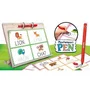 Liscianigiochi MONTESSORI PEN - Table d'écriture et de dessin effaçable, jeu éducatif en bois avec stylo et cartes, méthode Montessori, pour enfant de 3 à 6 ans