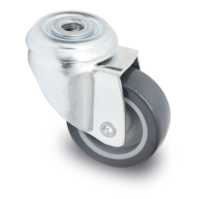 Tente Roue Pivotante Cross Aro De Goma Ø50mm Zincé Tente Roue Pivotante Cross Aro De Goma Ø50mm Zincé