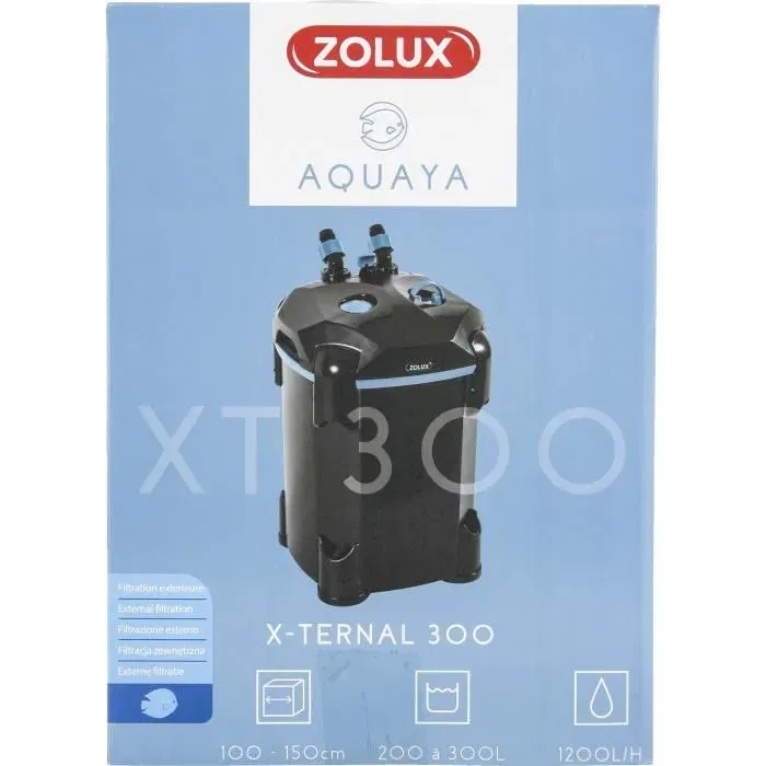 Zolux Filtre extérieur Xternal 300 pour aquarium de 200 à 300 L, débit 1200 L/h, 13.2W