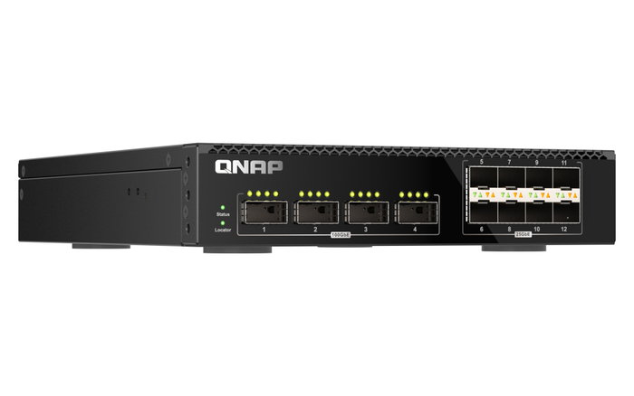 Qnap QSW-M7308R Switch 12 ports Géré 4x 100GbE QSFP28 + 8x 25GbE SFP28 Montage rack Qnap QSW-M7308R Switch 12 ports Géré 4x 100GbE QSFP28 + 8x 25GbE SFP28 Montage rack
