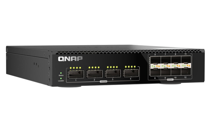 Qnap QSW-M7308R Switch 12 ports Géré 4x 100GbE QSFP28 + 8x 25GbE SFP28 Montage rack Qnap QSW-M7308R Switch 12 ports Géré 4x 100GbE QSFP28 + 8x 25GbE SFP28 Montage rack