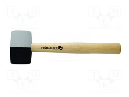 HÖGERT TECHNIK Marteau avec tête souple ronde et manche en bois (cendre) 450g