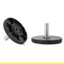 ALK System - Herrajes ALK - Pied nivelador Rido Ø50 M8x24 - Acabado negro y gris - Acier et plastique - Pour meubles et étagères