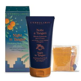 L'ERBOLARIO - Noche en Tanger Exfoliant Corps avec Gant - Crème Gommante Parfumée à l'Extrait de Mandarine - 150 ml