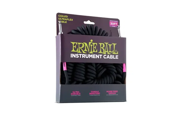 Ernieball Ultraflex Spiral Jack-Jack Noir 7.62 m