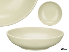 VESSIA Plat creux 20 cm moucheté vert clair