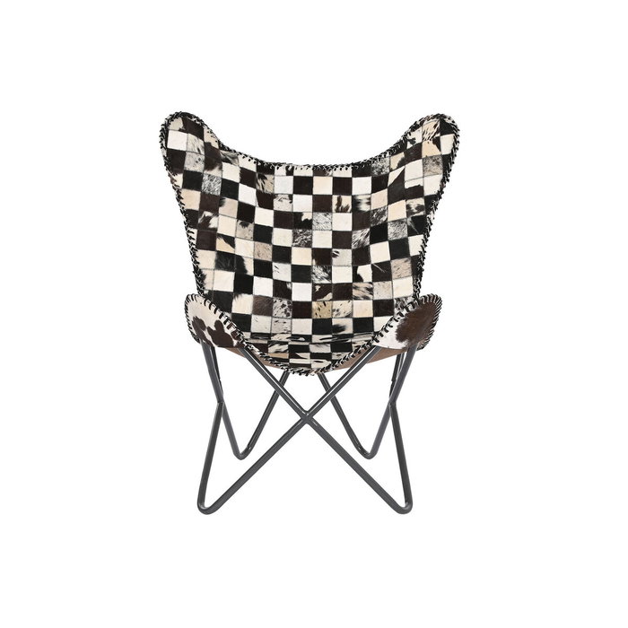 DKD Home Decor Fauteuil Crème et Brun foncé en Fer