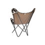 DKD Home Decor Fauteuil Crème et Brun foncé en Fer