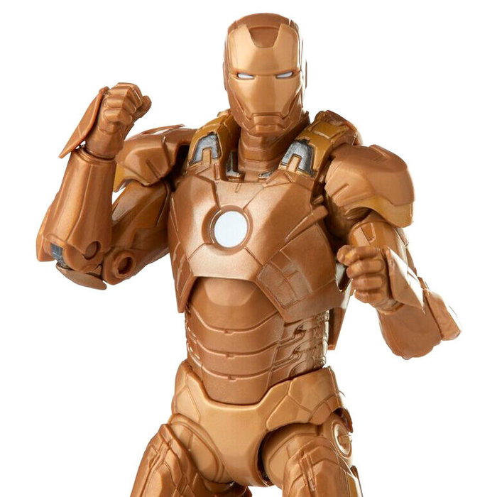 Hasbro - Figurines articulées Happy Hogan et Iron Man Mark XXI avec accessoires - Iron Man 3 The Infinity Saga Marvel - 15 cm