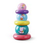 DEQUBE Peppa Pig - Pelotas Apilables - Jeu de Balle Empilable - Set de 3 Balles en Caoutchouc Souple et 3 Disques - Jouet Éducatif pour Enfants Dès 12 Mois