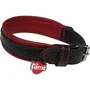 Aime Collier Basic cuir Noir/Rouge Taille S (27-35 cm)
