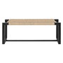 Banquette Home ESPRIT Noir Fibre synthétique Fibre bois de teck 120 x 40 x 45 cm