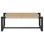 Banquette Home ESPRIT Noir Fibre synthétique Fibre bois de teck 120 x 40 x 45 cm