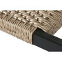 Banquette Home ESPRIT Noir Fibre synthétique Fibre bois de teck 120 x 40 x 45 cm