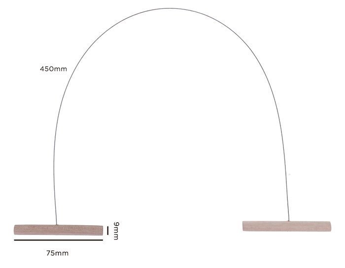 Innspiro Fil de coupe pour l'argile avec poignées en bois 45cm