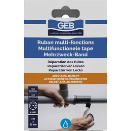 Geb Ruban multi-fonctions anti-fuites auto-amalgamant 3 m x 25 mm
