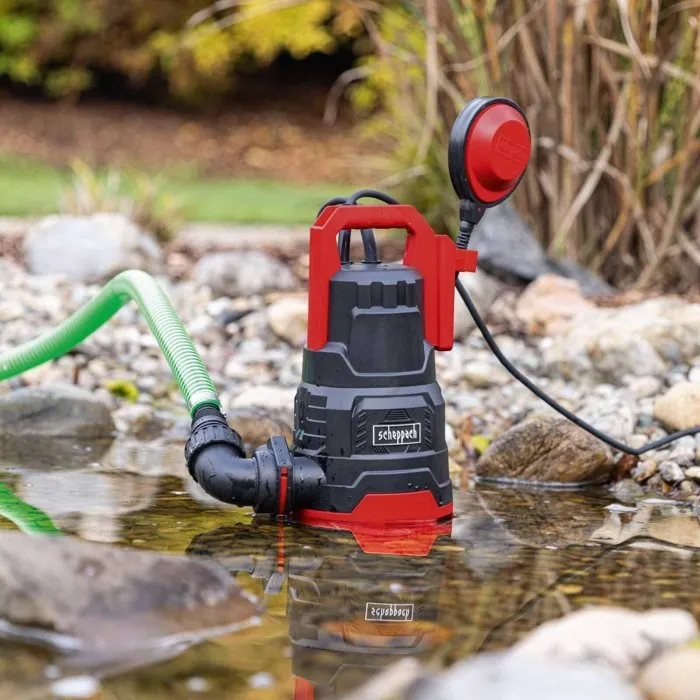 Scheppach Pompe à eaux usées DWP400 400 W 9000 l/h pour bassin, piscine, arrosage eau de pluie