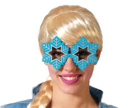 Atosa Gafas Copos de Nieve Azules para Princesas y Personajes Invernales
