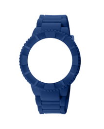 Watxandco Correa en silicone bleu 46mm