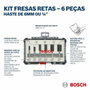 Bosch Professional Coffret de 6 fraises droites Ø12/16/20 mm, queue de 6 mm
