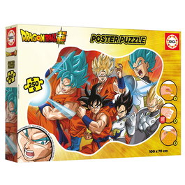 Educa - Poster Puzzle 250 Pièces Dragon Ball, 100 x 70 cm, avec Colle FIX PUZZLE, Puzzle à Coller et Accrocher, +8 ans