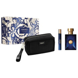 Versace - Coffret Homme Dylan Blue Eau de Toilette 100 ml + 10 ml + Poche textile zippée noire (Set)