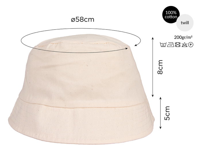 Innspiro Lot de 50 chapeaux en coton 58 cm