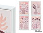Giftdecor Tableau Toile Cadre Blanc Motif Vases Rose 30x40x3 cm (Set de 4)