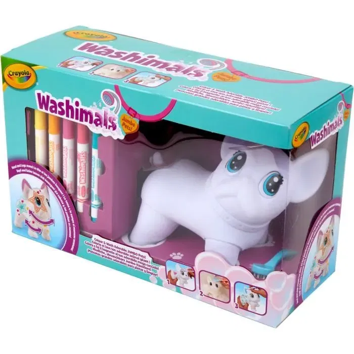 Crayola Washimals - Chien géant lavable à colorier et personnaliser, jouet articulé pour enfant dès 3 ans Crayola Washimals - Chien géant lavable à colorier et personnaliser, jouet articulé pour enfant dès 3 ans