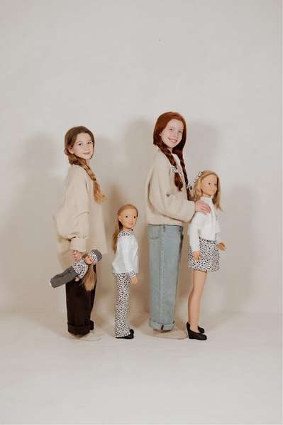 Muñecas Arias - Poupée Elegance 36 cm Chic Kids Carlota avec cheveux, corps en vinyle, pour enfants à partir de 3 ans