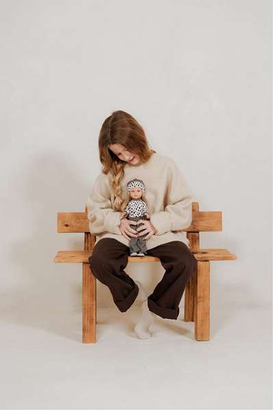 Muñecas Arias - Poupée Elegance 36 cm Chic Kids Carlota avec cheveux, corps en vinyle, pour enfants à partir de 3 ans