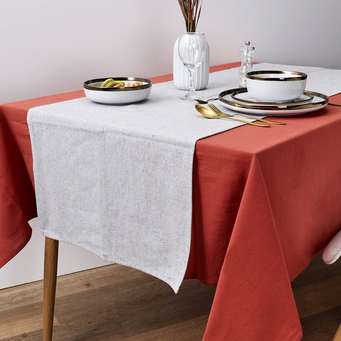 Home Deco Factory Chemin de table gris 150x50 cm