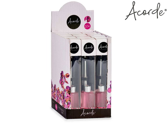 Acorde Mikado Orquidea 30 ml Diffuseur parfum d'intérieur avec bâtonnets en rotin, rose, verre et bois, dimensions 4,4 x 2,9 x 7,9 cm (Set de 24) Acorde Mikado Orquidea 30 ml Diffuseur parfum d'intérieur avec bâtonnets en rotin, rose, verre et bois, dimensions 4,4 x 2,9 x 7,9 cm (Set de 24)