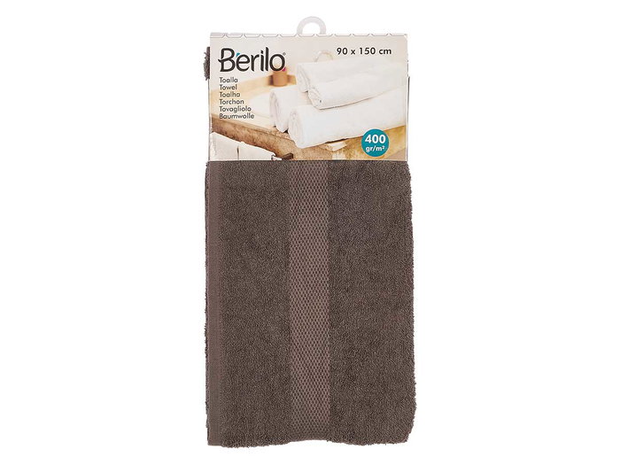 Berilo Toaille de Bain Unie 90x150 cm Gris (Set de 12) Berilo Toaille de Bain Unie 90x150 cm Gris (Set de 12)